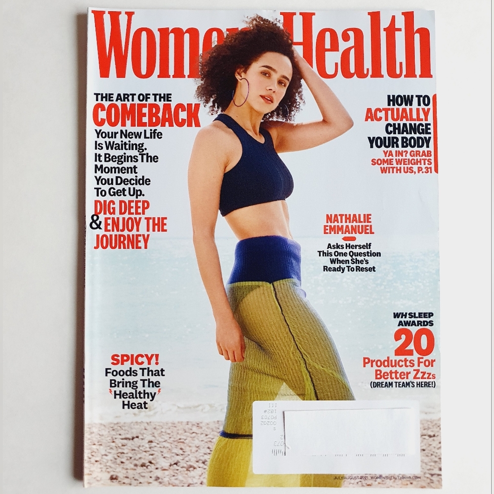 Women's Health Magazine July August, 2021 Nathalie Emmanuel Spicy Healthy Foods